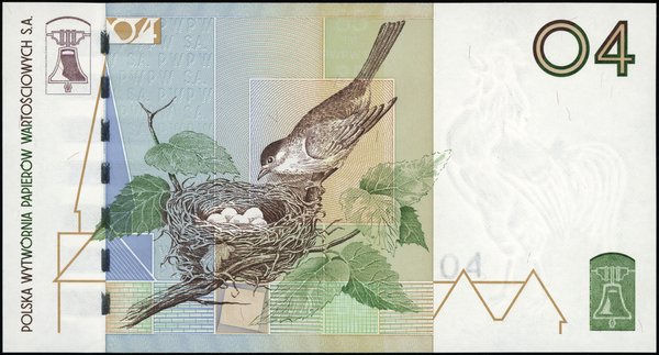 Banknoty promocyjne i testowe PWPW. 04, Pokrzewka czarnołbista, 2004