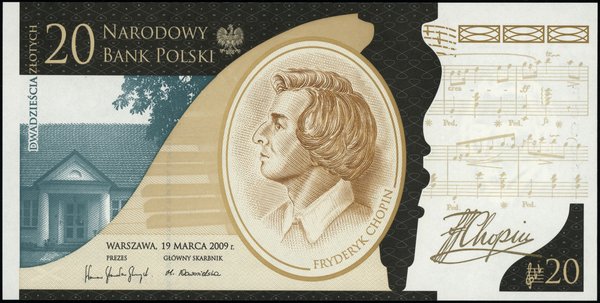 Banknoty kolekcjonerskie NBP. 20 złotych, 19.03.2009