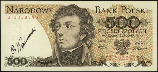 Narodowy Bank Polski, emisje z lat 1974-1989 (PRL). 500 złotych, 16.12.1974