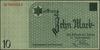 Banknoty getta w Łodzi 1940 r.. 10 marek, 15.05.1940; seria brak, numeracja 000584; na str. odwrot..