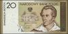 Banknoty kolekcjonerskie NBP. 20 złotych, 8.01.2009; seria JS, numeracja 0074576; 200. rocznica ur..