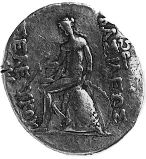 SYRIA- Seleucydzi, Seleukos III Keraunos (226-223 p.n.e.), tetradrachma, Aw: Głowa w diademie w prawo, Rw:Apollo w lewo siedzący na omphalonie, ze strzałą i łukiem i napis: ™E§EYKOY, Sear 6922, BMC 4.22.1, 17.1 g.