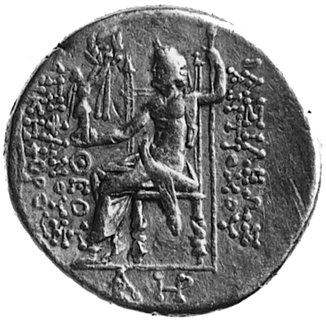 j.w., -Antioch IV Epiphanes (175-164 p.n.e.), tetradrachma, Aw: Głowa w diademie w prawo, Rw: Zeus na troniew prawo trzymający berło i Nike i napis: BA™I§EO™ ANTIOXOY £EOY E¶IºANOY™ NIKEºOPOY,Sear 6977, BMC 4.34.3-4, 17.1 g.
