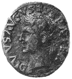 dupondius (as?), Aw: Głowa Augusta w lewo i napis: DIVVS AVGVSTVS PATER, Rw: Piorun i litery SC, Sear 527,Coh.249, 9.8 g.