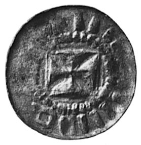 denar, Aw: Kapliczka, Rw: Szeroki krzyż, CNP 443