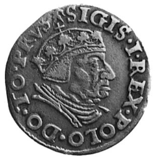 trojak 1538, Gdańsk, Aw: Popiersie i napis, Rw: Napis i herb Gdańska, Kop.II.2 -rr-, Gum.571