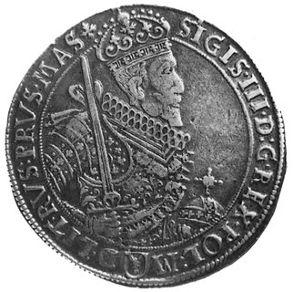 talar 1628, Bydgoszcz, Aw: Popiersie i napis, Rw: Tarcza herbowa i napis, Kop.III.5b, Dav.4316