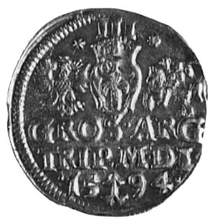trojak 1594, Wilno, Aw: j.w., Rw: Herby i napis, Kop.III.2