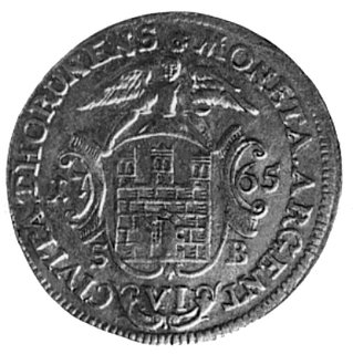 szóstak 1765, Toruń, Aw: Popiersie i napis, Rw: Herb Elbląga i napis, Plage 520, moneta rzadka w tym staniezachowania, ładna patyna