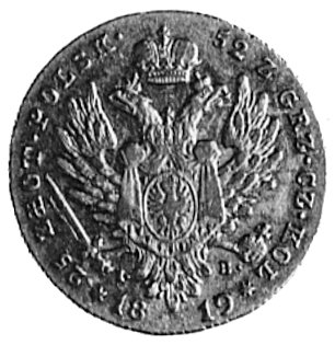 25 złotych 1819, Warszawa, Aw: Głowa i napis, Rw