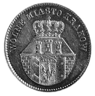 1 złoty 1835, Wiedeń, Aw: Herb Krakowa i napis, 