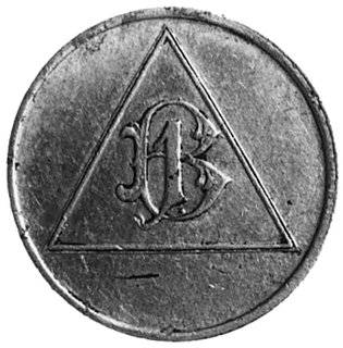 moneta zastępcza Zakładów Mleczarskich \Gordowo, Aw: W podwójnym trójkącie gwiazdka i napis