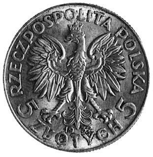 5 złotych 1932 ze znakiem mennicy, Głowa Kobiety, wyjątkowo rzadka w tym stanie zachowania