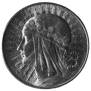 5 złotych 1932 ze znakiem mennicy, Głowa Kobiety