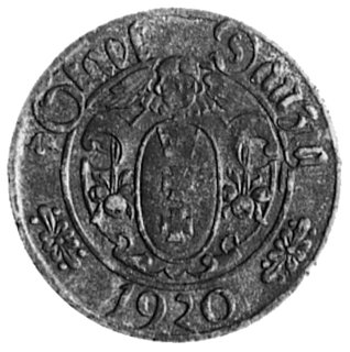10 fenigów 1920 , duża dziesiątka, moneta bardzo rzadko spotykana w handlu