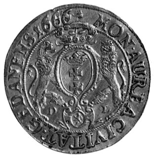 dukat 1666, Gdańsk, j.w., Kop.II.15a -R-, Fr.24,