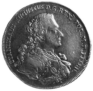 talar 1766, Warszawa, Aw: Popiersie w zbroi i napis, Rw: Tarcza herbowa i napis, Plage 379, Dav.1618