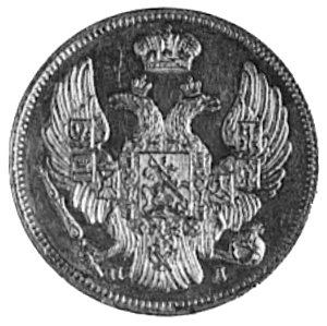 3 ruble=20 złotych 1834, Petersburg, Aw: Orzeł carski, Rw: Napisy, rzadka w tym stanie zachowania