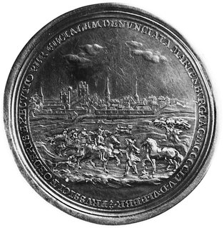 medal nie sygnowany, wybity w 1754 r., w Toruniu