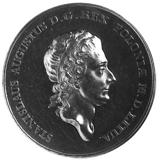 medal sygnowany IPH wybity na zlecenie króla Stanisława Augusta Poniatowskiego nadawany od 1766 r., ludziomnauki, wynalazcom i zasłużonym w różnych dziedzinach wiedzy, Aw: Głowa króla i napis, Rw: Splecione gałązki:dębowa, oliwna, laurowa i napis: MERENTIBUS, Racz.497, H-Cz.3381 R5, złoto 40.0 mm, 38.54 g., jedenz ładniejszych medali Holzhaeussera, bardzo rzadki na rynku
