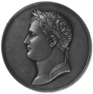 medal sygnowany ANDRIEU F, wybity w 1811 r. z okazji chrztu króla Rzymu, syna Napoleona, Aw: PopiersieNapoleona w lewo, Rw: Napoleon trzymający syna nad chrzcielnicą, z boku tron, w odcinku napis: BAPTEME DUROI DE ROME MDCCCXI, Bramsen 1125, brąz 68.4 mm, 132.95 g.