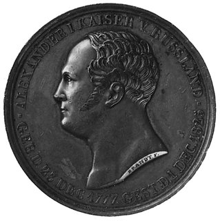 medal pamiątkowy sygnowany BRANDT F, wybity w 18