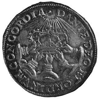 odbitka w srebrze 3-dukatówki wybitej w 1619 r. 