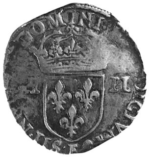 1/4 ecu 1584, Angers, Aw: Krzyż i napis, Rw: Tarcza herbowa i napis, Kop.1.7 -R-