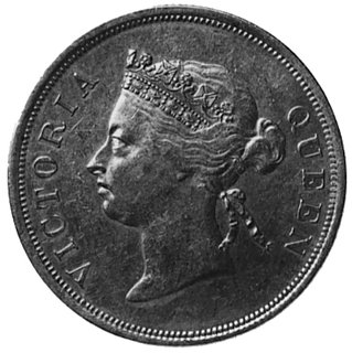 50 centów 1897, Aw: Głowa królowej Wiktorii, Rw: Duża liczba 50, w otoku nazwa państwa, data i nominał, KM 13(VF 200 $), bardzo rzadka moneta