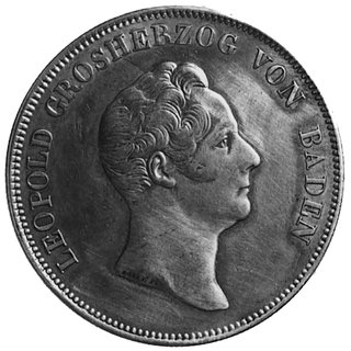 talar 1831, Aw: Głowa księcia, w otoku napis, Rw: Herb podtrzymywany przez dwa gryfy, Thun 19