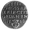 trojak 1538, Gdańsk, Aw: Popiersie i napis, Rw: Napis i herb Gdańska, Kop.II.2 -rr-, Gum.571