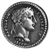 medalik b.d., sygnowany DEN JEUFF (Denon i Jeuffroy- Francja), Aw: Głowa Napoleona i napis, Rw: Dw..