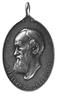 medal owalny z uszkiem sygnowany H. HAHN, wybity w 1912 r., Aw: Popiersie Alfreda Kruppa i napis, ..