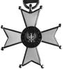 krzyż kawalerski Orderu Odrodzenia Polski (V klasa) złoto, emaliowany 46 x 46 mm z legitymacja na ..