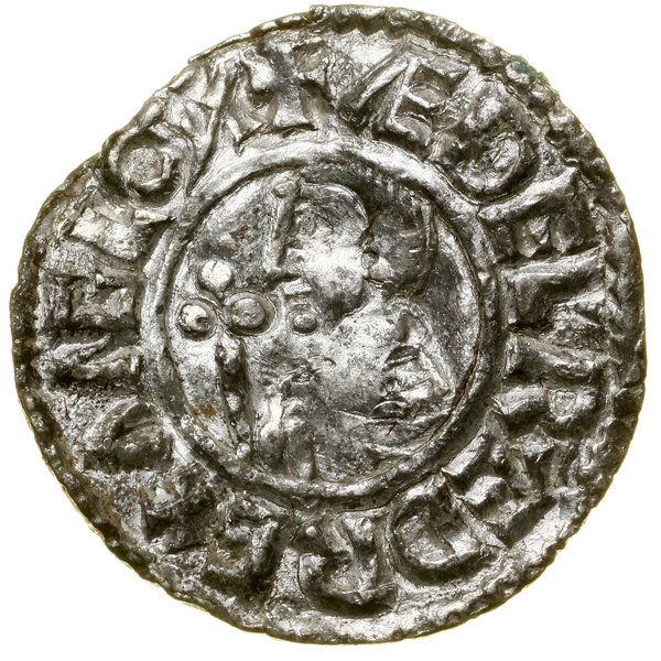 Denar typu Crux, (991–997), Thetford, mincerz Folcerd