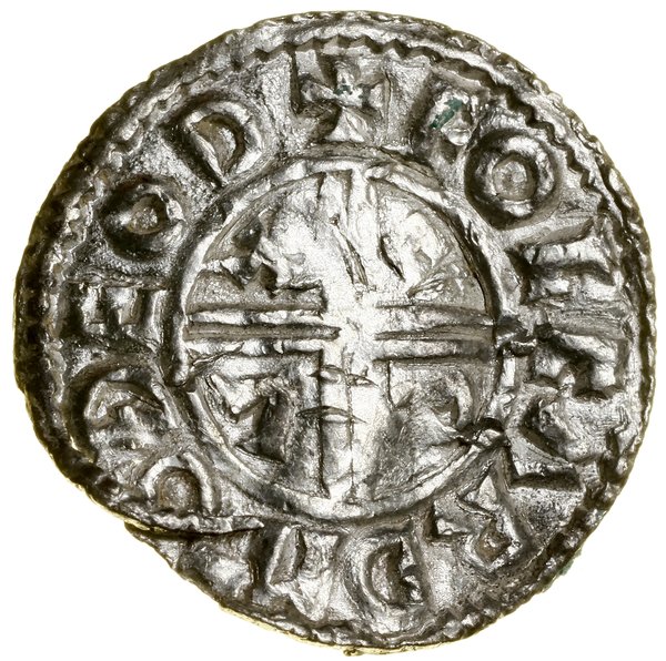 Denar typu Crux, (991–997), Thetford, mincerz Folcerd