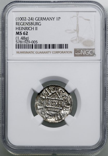 Denar, (1002–1009), Nabburg, mincerz Aig