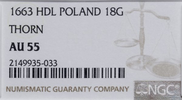 Ort, 1663 HDL, Toruń
