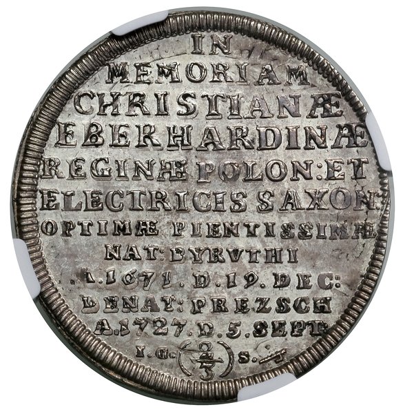 2/3 talara (gulden), 1727 IGS, Drezno
