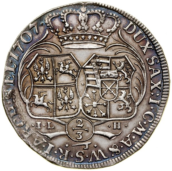 2/3 talara (coselgulden), 1707, Drezno