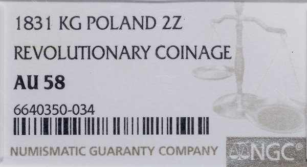 2 złote, 1831 KG, Warszawa