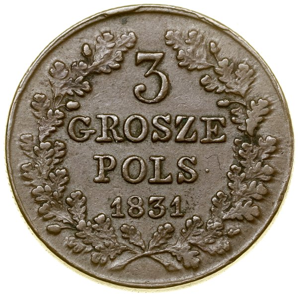 3 grosze (trojak), 1831, Warszawa