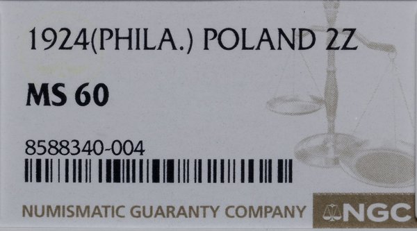 2 złote, 1924, Filadelfia