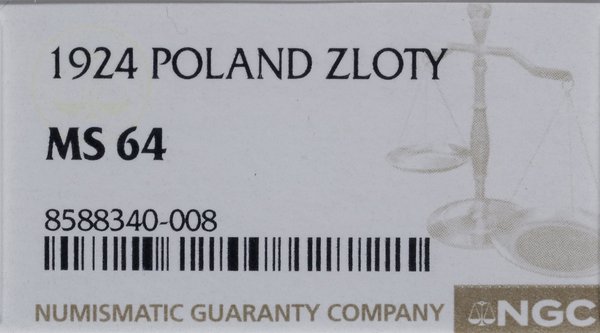 1 złoty, 1924, Paryż