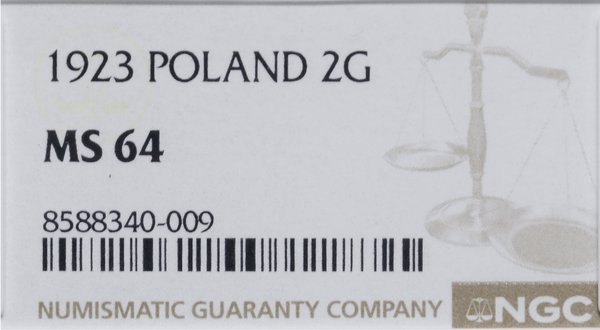 2 grosze 1923, Warszawa
