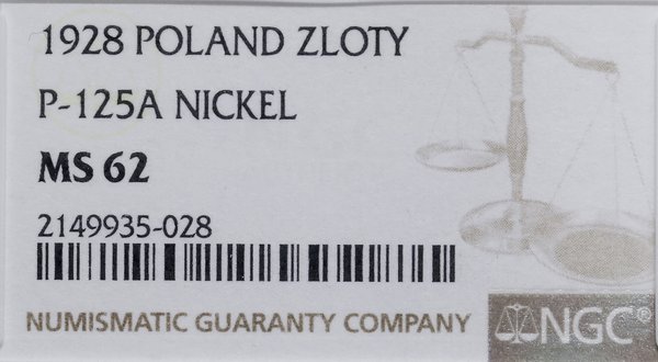 1 złoty, 1928, Warszawa