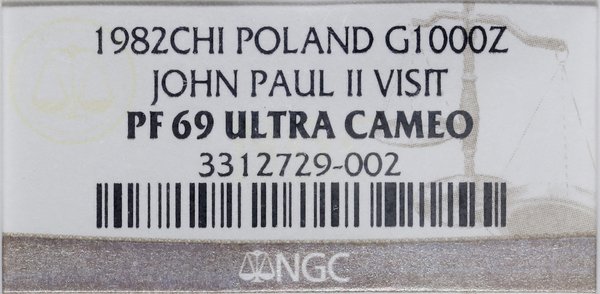 1.000 złotych, 1982, Szwajcaria