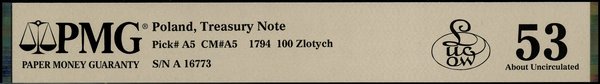 100 złotych, 8.06.1794