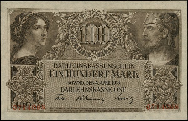 100 marek, 4.04.1918, Kowno