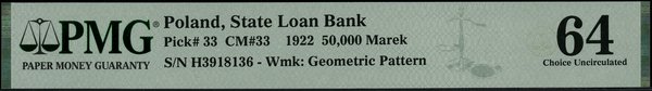 50.000 marek polskich, 10.10.1922